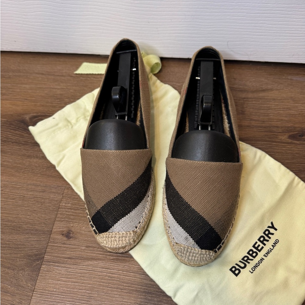Burberry Brown and Black Espadrilles